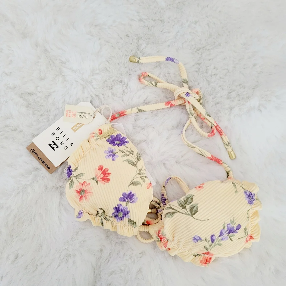 👒BILLABONG KISMET LULA TRI BIKINI TOP SIZE XL/14